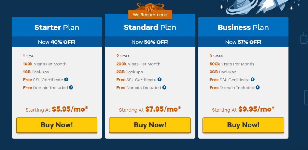 hostgator wordpress hosting plans and pricing