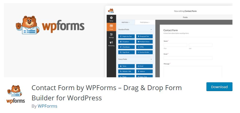 wpfoms wordpress plugin for drag and drop form builder