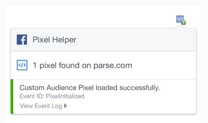 Facebook pixel helper google chrome extension